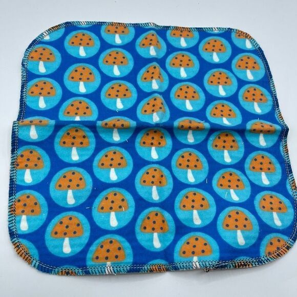 Set of 4 not paper towels napkins ecofriendly green house warming mushroom orang - Picture 5 of 10